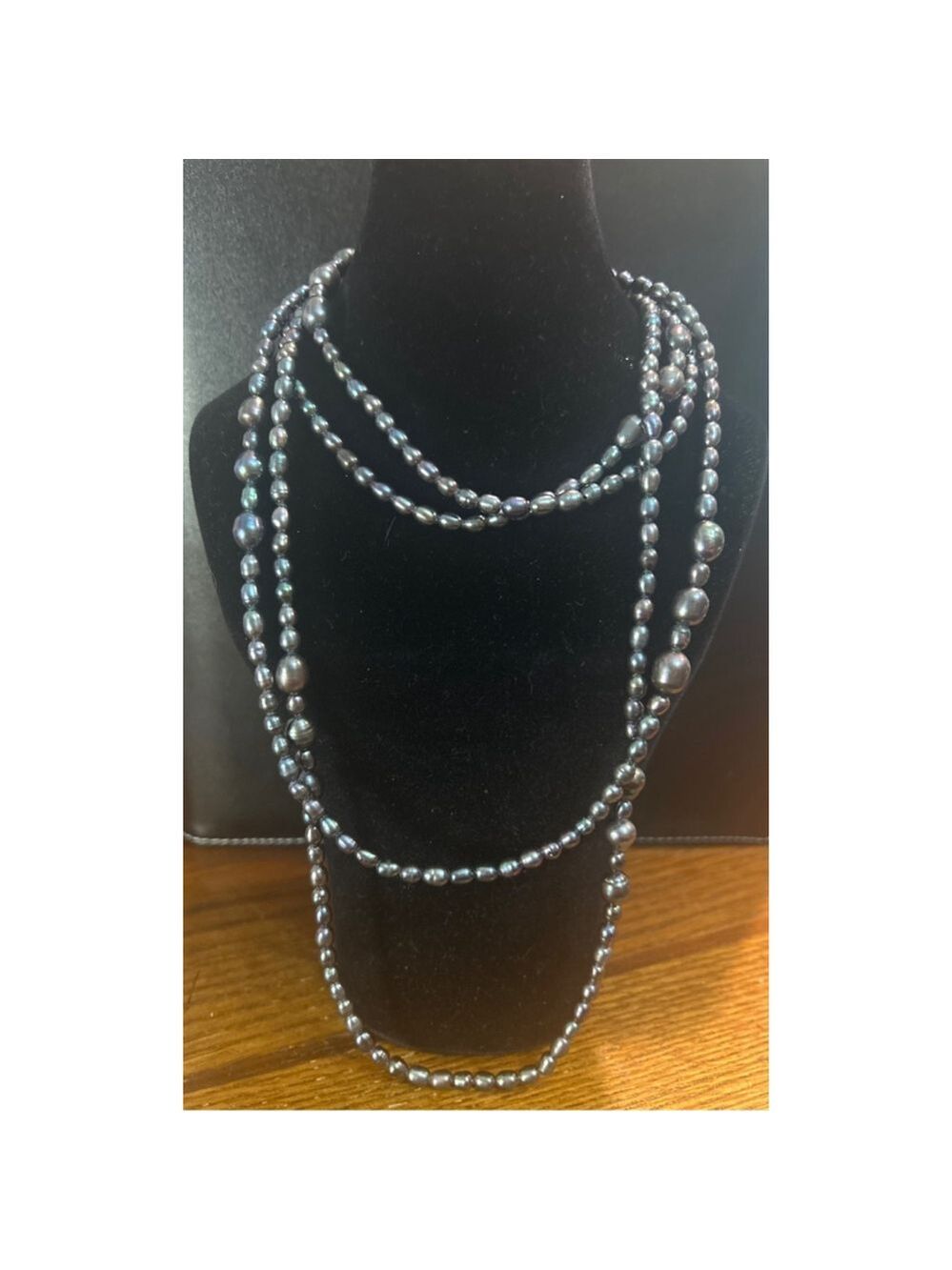 Women's 66” peacock Pearl Necklace - Picture 1 of 3